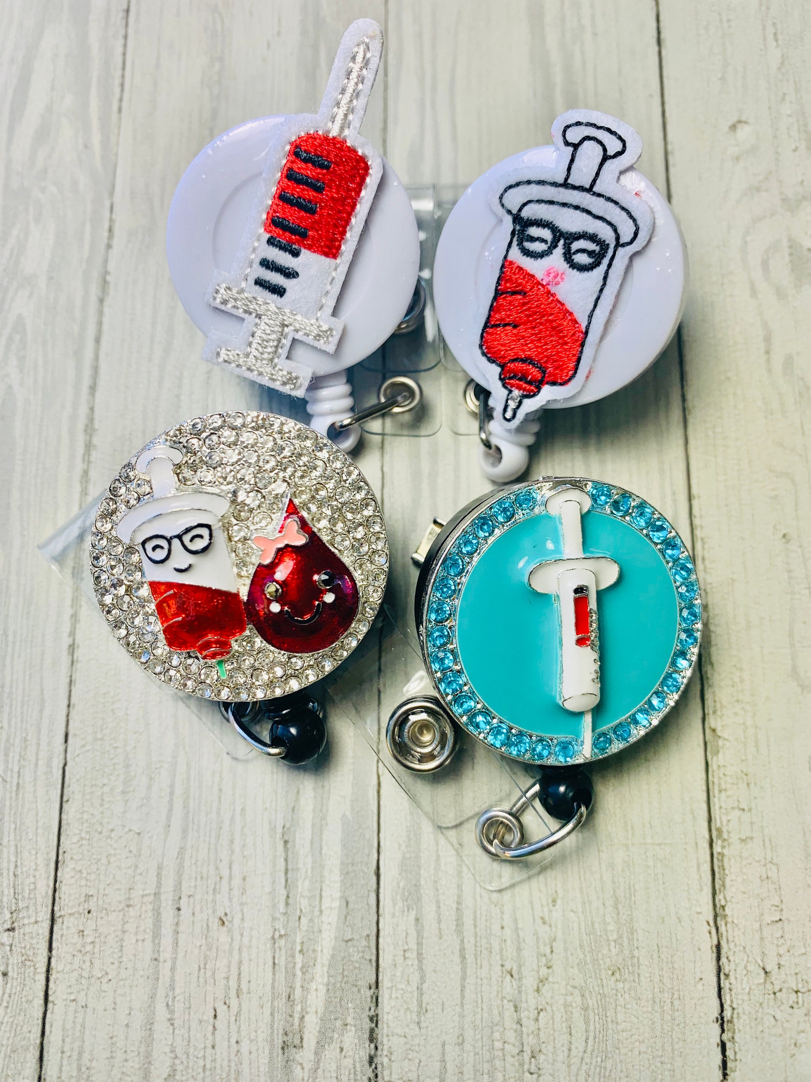 Syringe Badge Reel Phlebotomist Badge Reel Lab Tech Badge Etsy