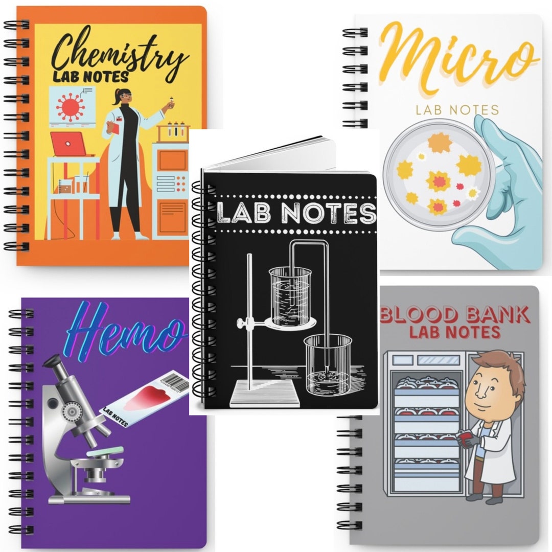 Glossy Blood Bank, Hemo, Chemisrty ,micro, Lab Notes Spiral Notebook ...