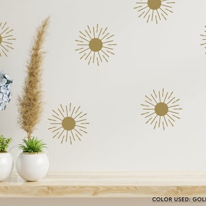 Starburst Boho Wall Decor,  Sun Ray Wall Decal, Nursery Wall Decor, Bedroom Living Room Stickers, Housewarming Gift Idea