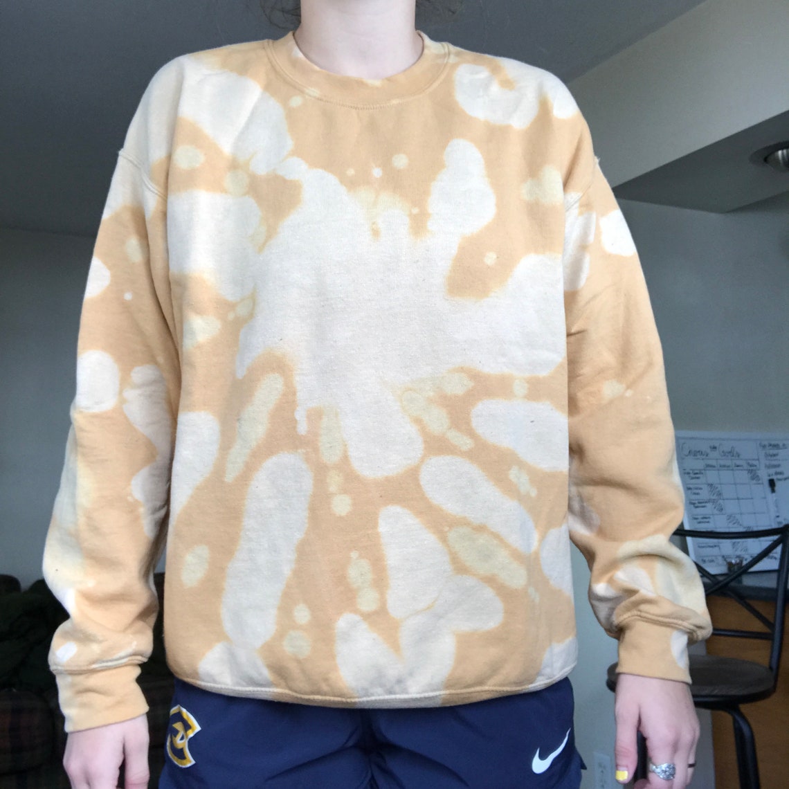 Homemade BleachDyed Crewneck Sweatshirt Etsy
