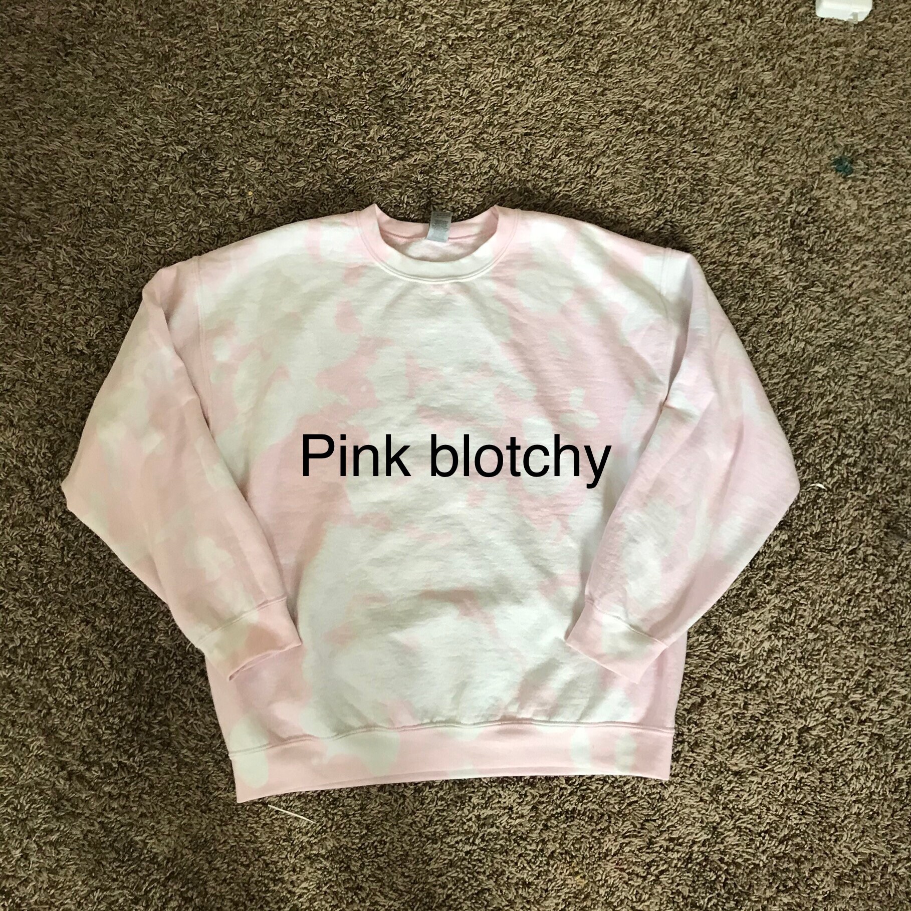Homemade BleachDyed Crewneck Sweatshirt Etsy