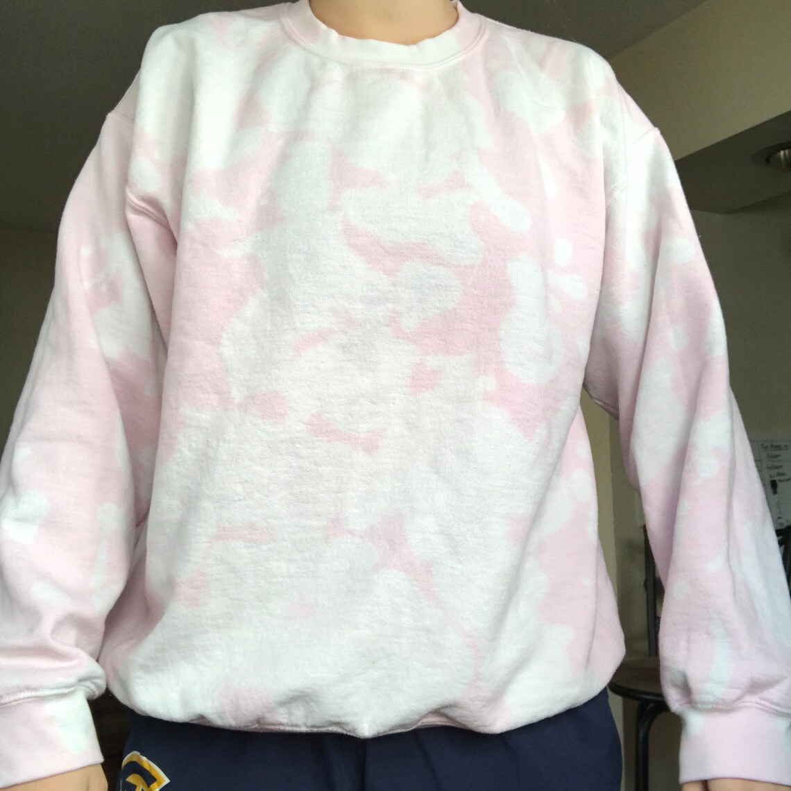 Homemade BleachDyed Crewneck Sweatshirt Etsy