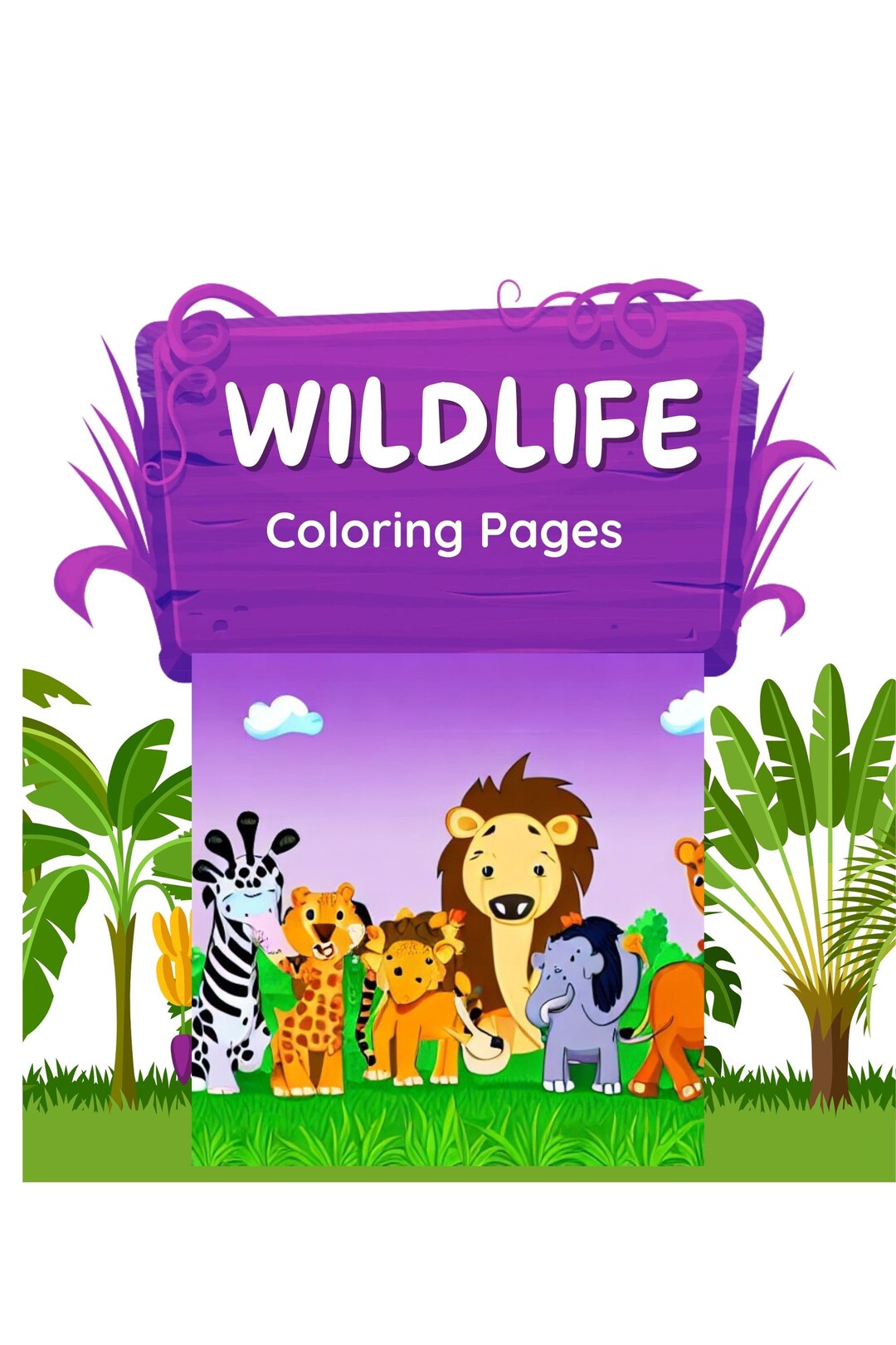 Wildlife Coloring Pages Etsy