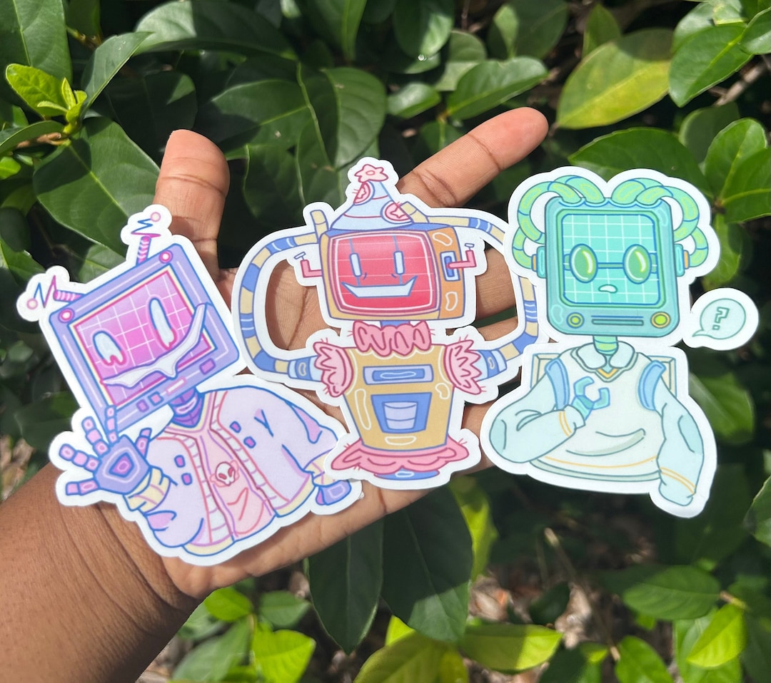 Robot Stickers - 2 sheets