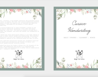 Cursive Handwriting Practice Workbook: American Cursive (Digital Download)