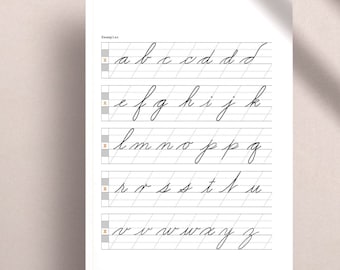 Blank Slanted Cursive Handwriting Worksheet PDF file - "Blank" Cursive Handwriting Practice Sheet for Lettering Practice