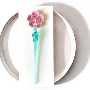 Glass Dip Pen Calligraphy Set with Cherry Blossom Pen Rest and Inkwell | Elegant Writing Kit for Artists and Calligraphers
