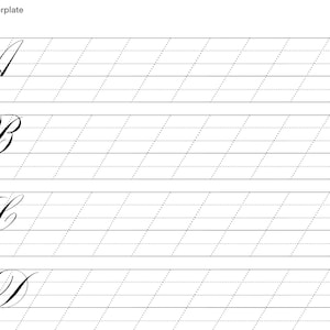 Leeres schräges Kupferstich Kalligraphie Arbeitsblatt PDF und JPG Datei - Leeres Kupferstich Übungsblatt zum Lettering Üben