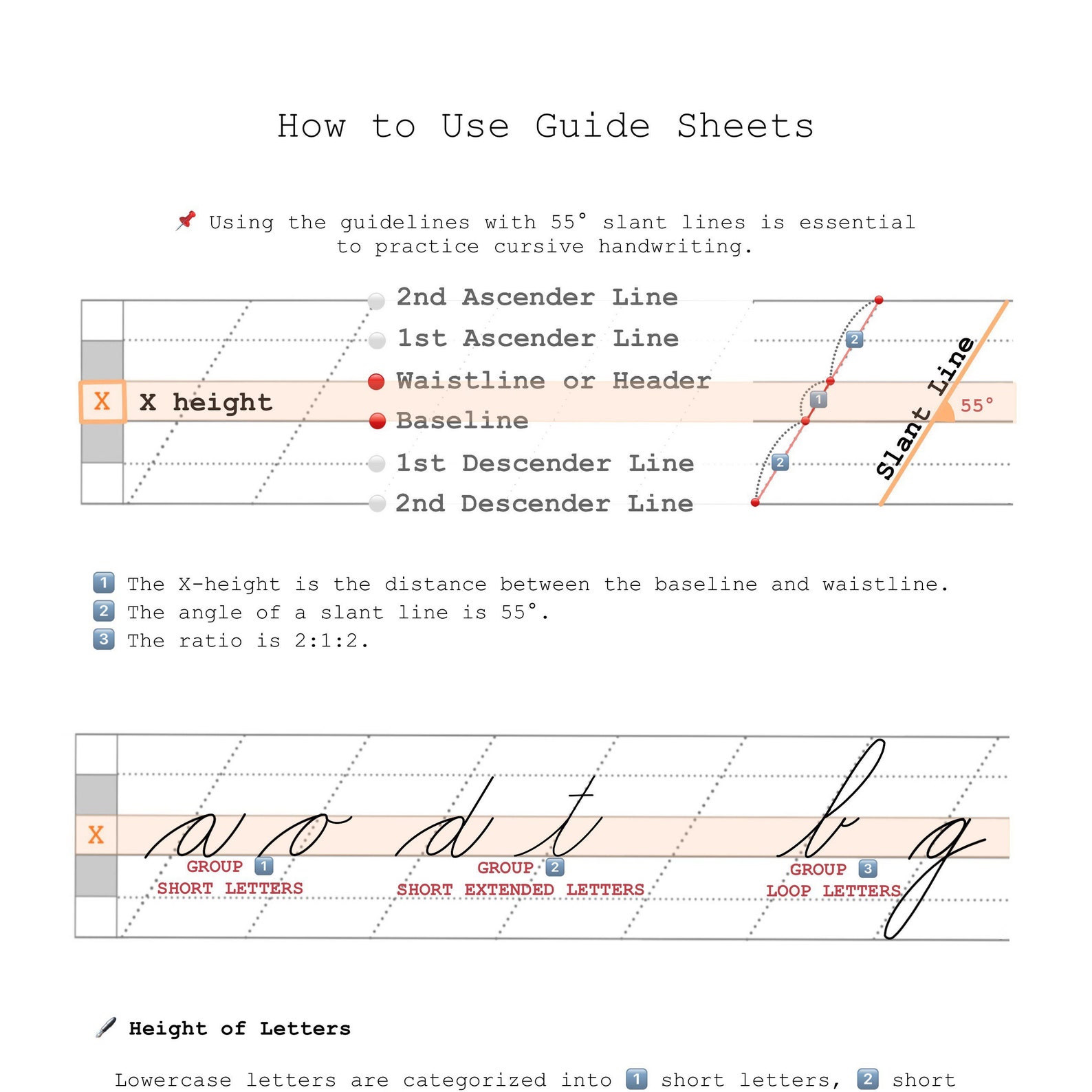 Slanted Small Cursive Digital Cursive Handwriting Practice Worksheet Printable PDF | US ...