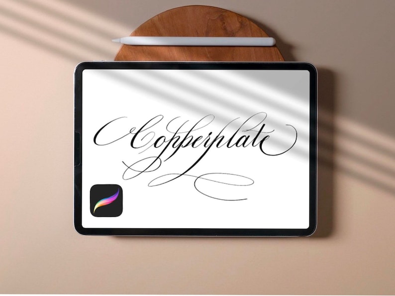 Copperplate Calligraphy Procreate Brush: Sumi Ink Effect (digital ...