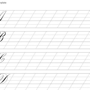 Foglio di lavoro di pratica di calligrafia su lastra di rame vuoto con foglio di pratica di lastra di rame bonus gratuito per il tutorial sulla "a" minuscola