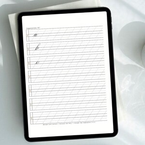 Blank Slanted Copperplate Calligraphy Worksheet PDF and JPG File ...
