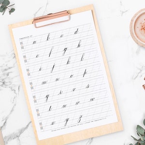 Digital Copperplate Calligraphy Lowercase Workbook PDF | 36-Page Practice Sheets for Beginners and Experts | Classic Lettering Guide