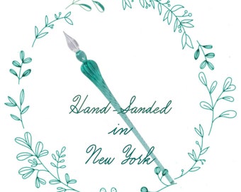 Turquoise Glass Dip Pen Set: Calligraphy Kit for Artists - Exclusive Etsy