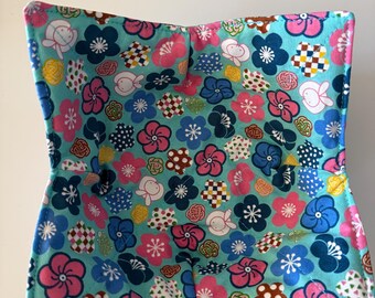 Japanese Black Floral Bowl Cozy