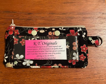 Large Japanese Floral Minimalist Wallet