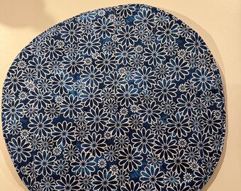 Blue and White Flowers Tortilla Warmer