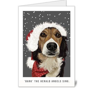 Lot de 10 cartes de Noël (Happy Howlidays) - 6 x 4 - Carte de haute qualité (330 g)