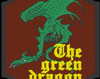 Lord of the Rings The Green Dragon Digital Design for Embroidery - Instant Download