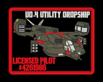 Aliens Dropship Pilot Digital Design for Embroidery - Instant Download