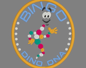 Jurassic Park Mr. DNA patch digitaal ontwerp voor borduurwerk - direct downloaden