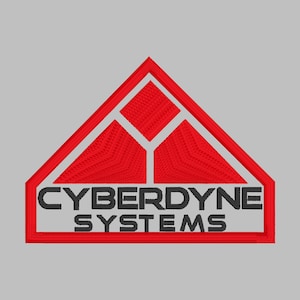Terminator Cyberdyne Systems Patch Digital Design for Embroidery - Instant Download