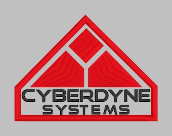 Terminator Cyberdyne Systems Patch Digital Design for Embroidery - Instant Download
