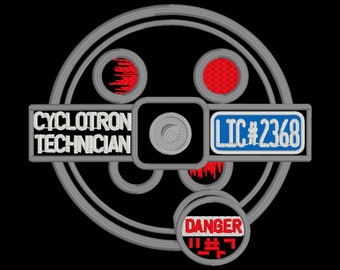 Proton Pack Cyclotron Technician Digital Design for Embroidery - Instant Download