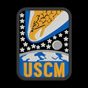 Aliens USCM Colonial Marines Eagle  Digital Design for Embroidery - Instant Download