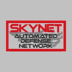 Terminator Skynet Patch Digital Design for Embroidery - Instant Download