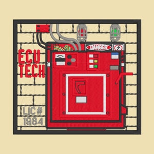 Ecto Containment Unit Digital Design for Embroidery - Instant Download