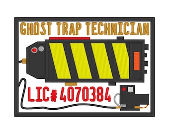 Ghost Trap Technician Digital Design for Embroidery - Instant Download