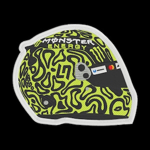Diseño digital para bordado del casco de Lando Norris - Descarga instantánea