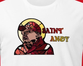 St. Andy | Unisex T-Shirt | Chiefs Kingdom | Super Bowl LVII & LVIII | Three Time Super Bowl Winner | Andy Reid | Patrick Mahomes