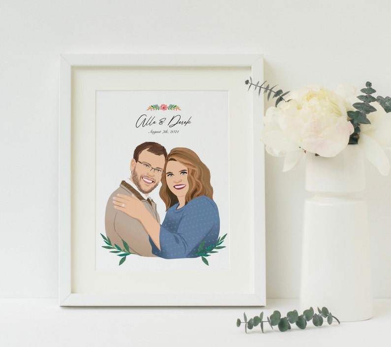Digital Portrait wedding gift couple illustration personalized portrait Couple Portrait,Portrait from photo Custom Portrait