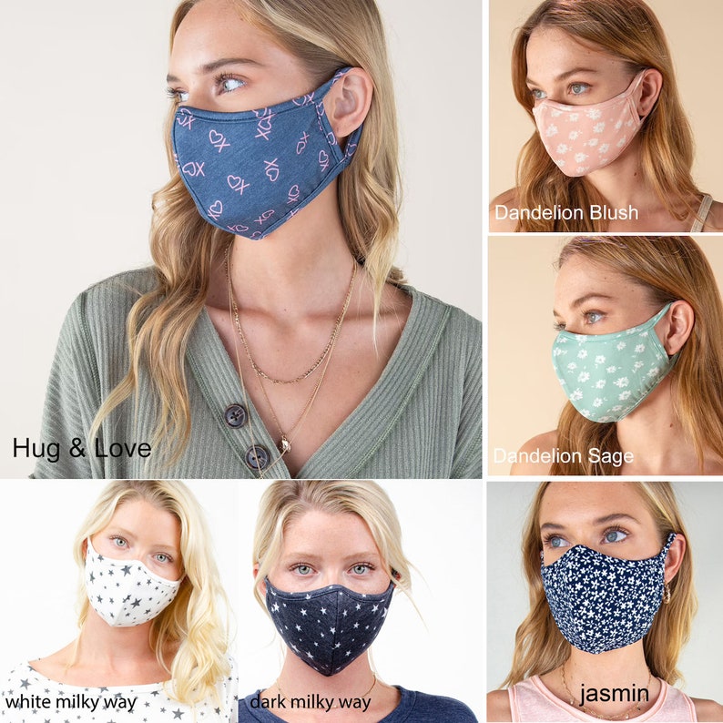 Cotton Face Mask, Washable, Reusable and Double Layered Cloth Face Covering by Made in USA 