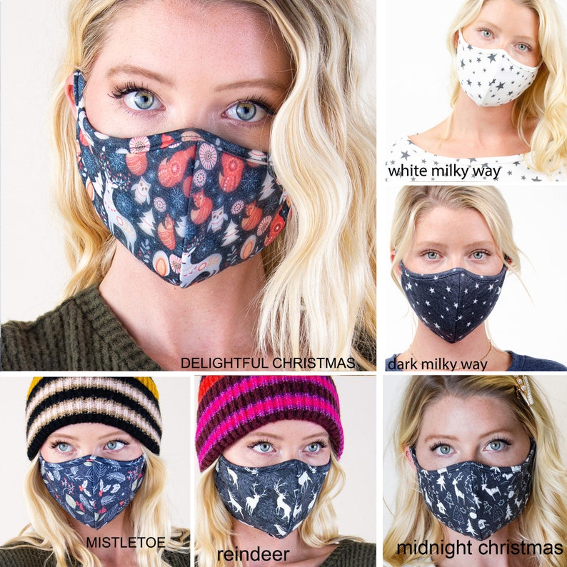 1PACK 3Masks Included, Cotton Face Masks, Washable, Reusable and Double Layered Cloth Face Covering by Made in USA 