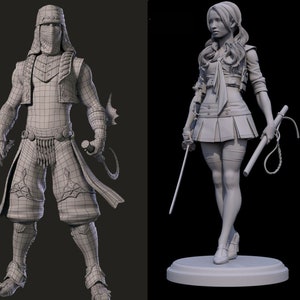 Custom 3D Model for 3D Printing Character Sculpting for Game - Etsy