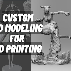 Custom 3D Model For 3D Printing, Character Sculpting For Game Assets, Miniatures And Dnd Model For Stl 3D Printing, Anime And Cartoon Models image 1
