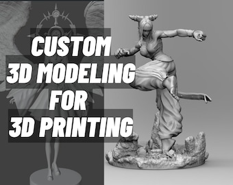 Benutzerdefiniertes 3D-Modell für den 3D-Druck, Charaktermodellierung für Spielassets, Miniaturen und Dnd-Modell für 3D-Druck, Anime- und Cartoon-Modelle