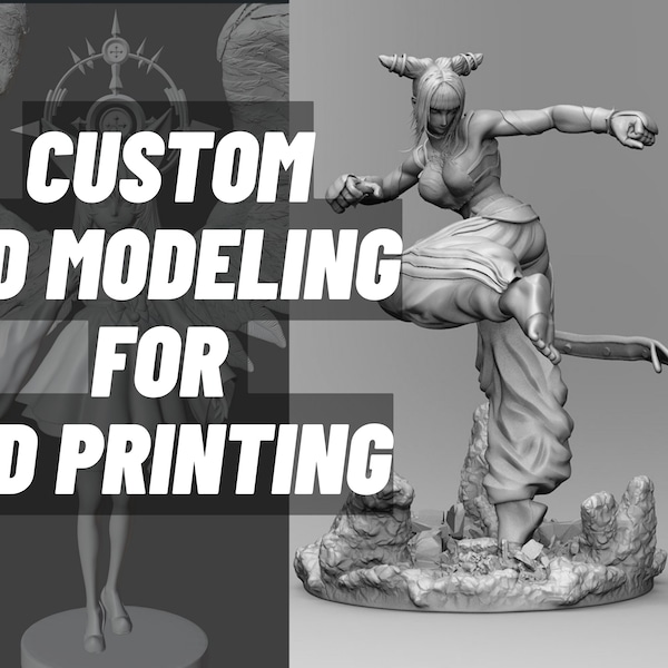 Custom 3D Model For 3D Printing, Character Sculpting For Game Assets, Miniatures And Dnd Model For Stl 3D Printing, Anime And Cartoon Models