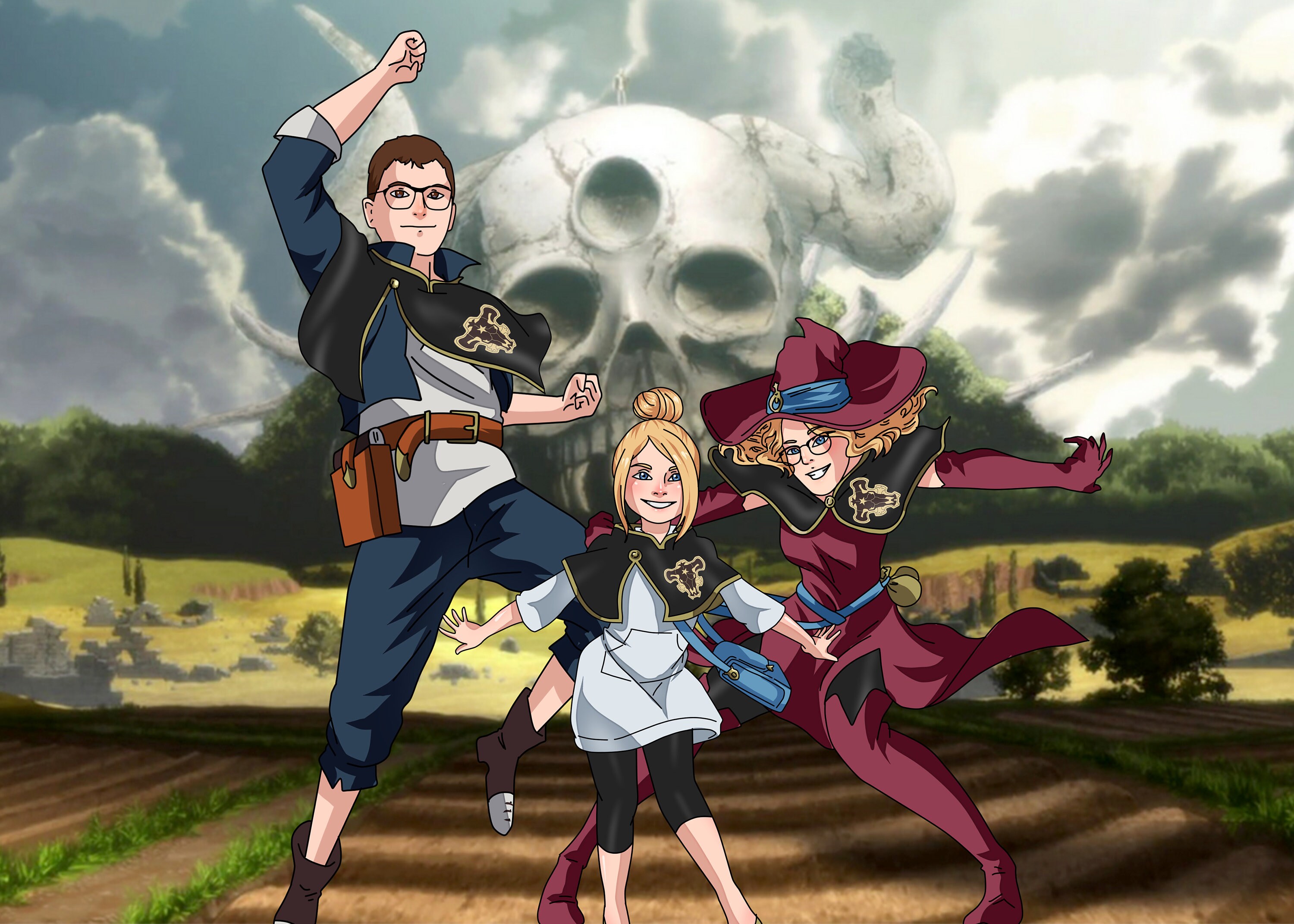 Custom Anime Portrait , Couple Anime Portrait, Family Anime Portrait