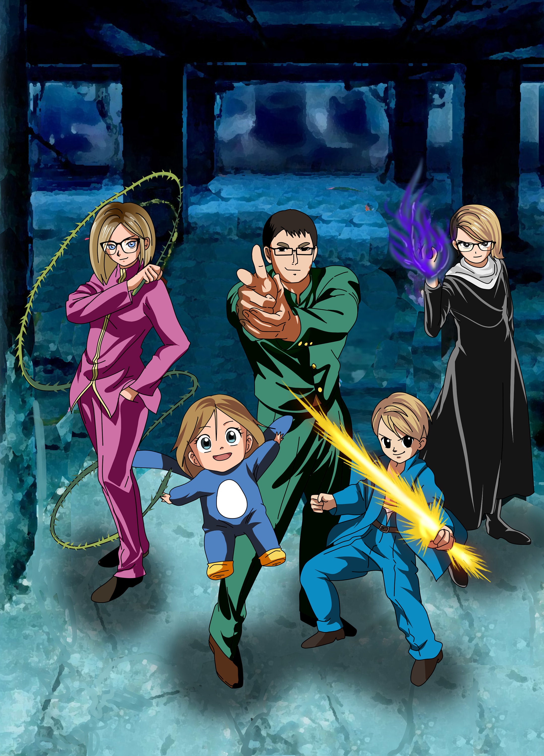 Custom Anime Portrait , Couple Anime Portrait, Family Anime Portrait