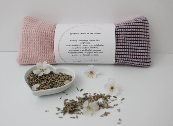 Soothing Lavender Eye Pillow, 100% Lambswool cover