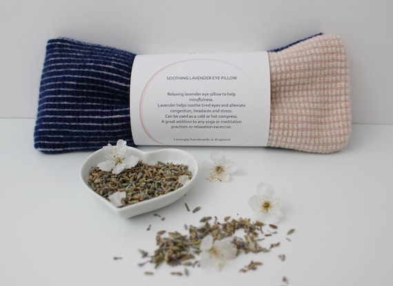Soothing Lavender Eye Pillow, 100% Lambswool cover
