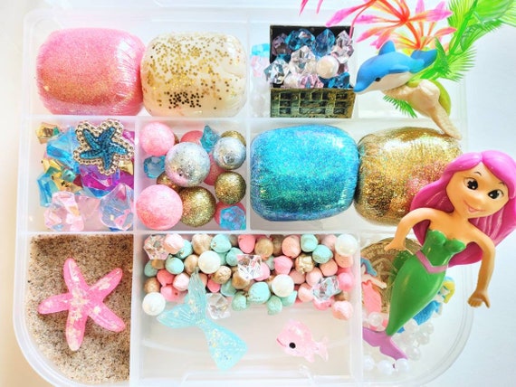 Mermaid Play Dough Kitmermaid Playdough Kitmermaid Sensory