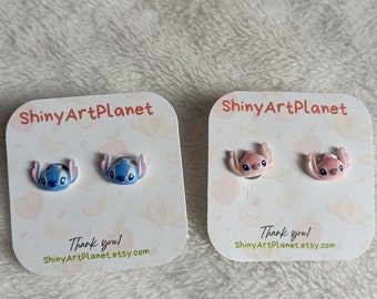 Stitch and Angel Disney movie character earrings