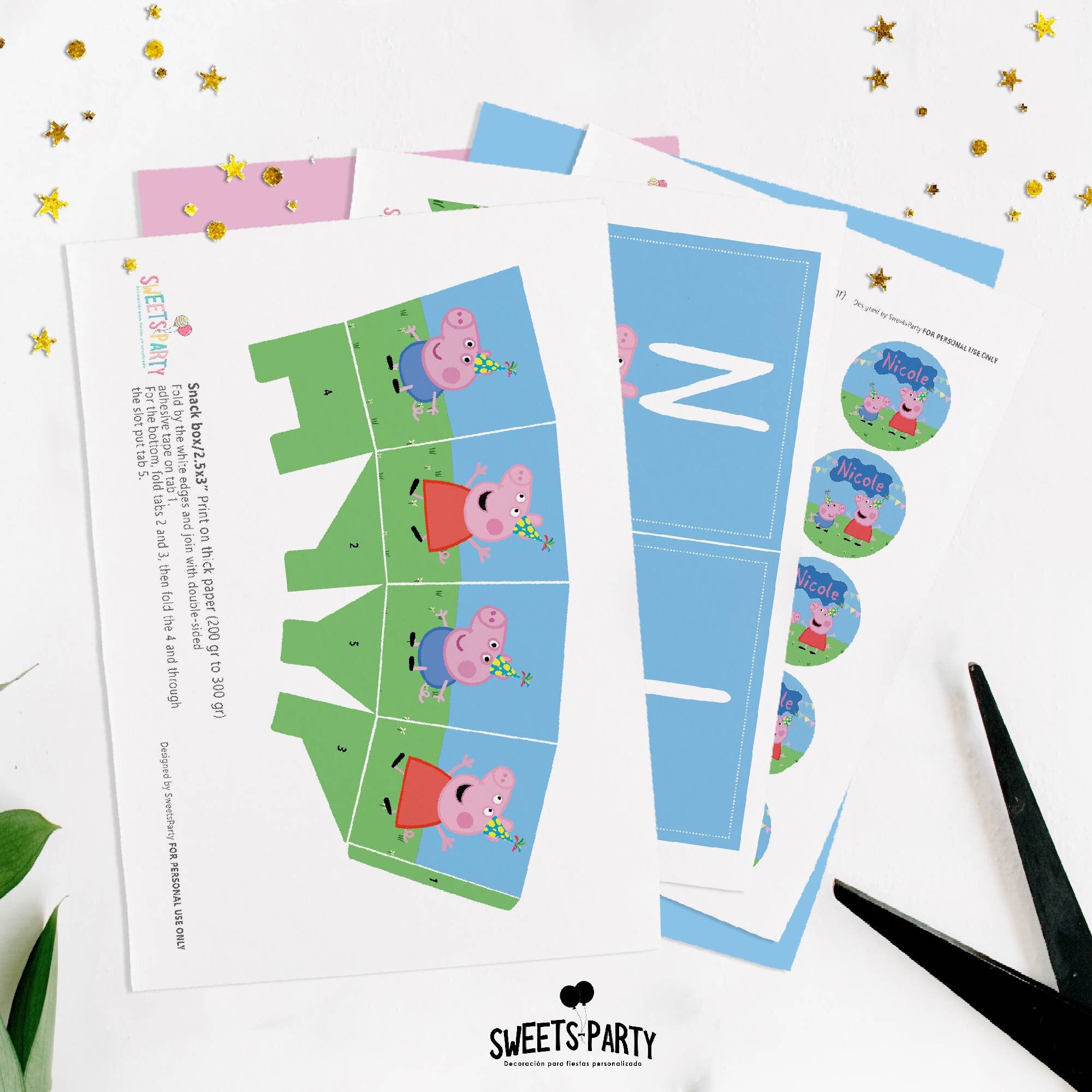 Peppa Pig Birthday Peppa Pig Printable Kit Peppa Pig | Etsy