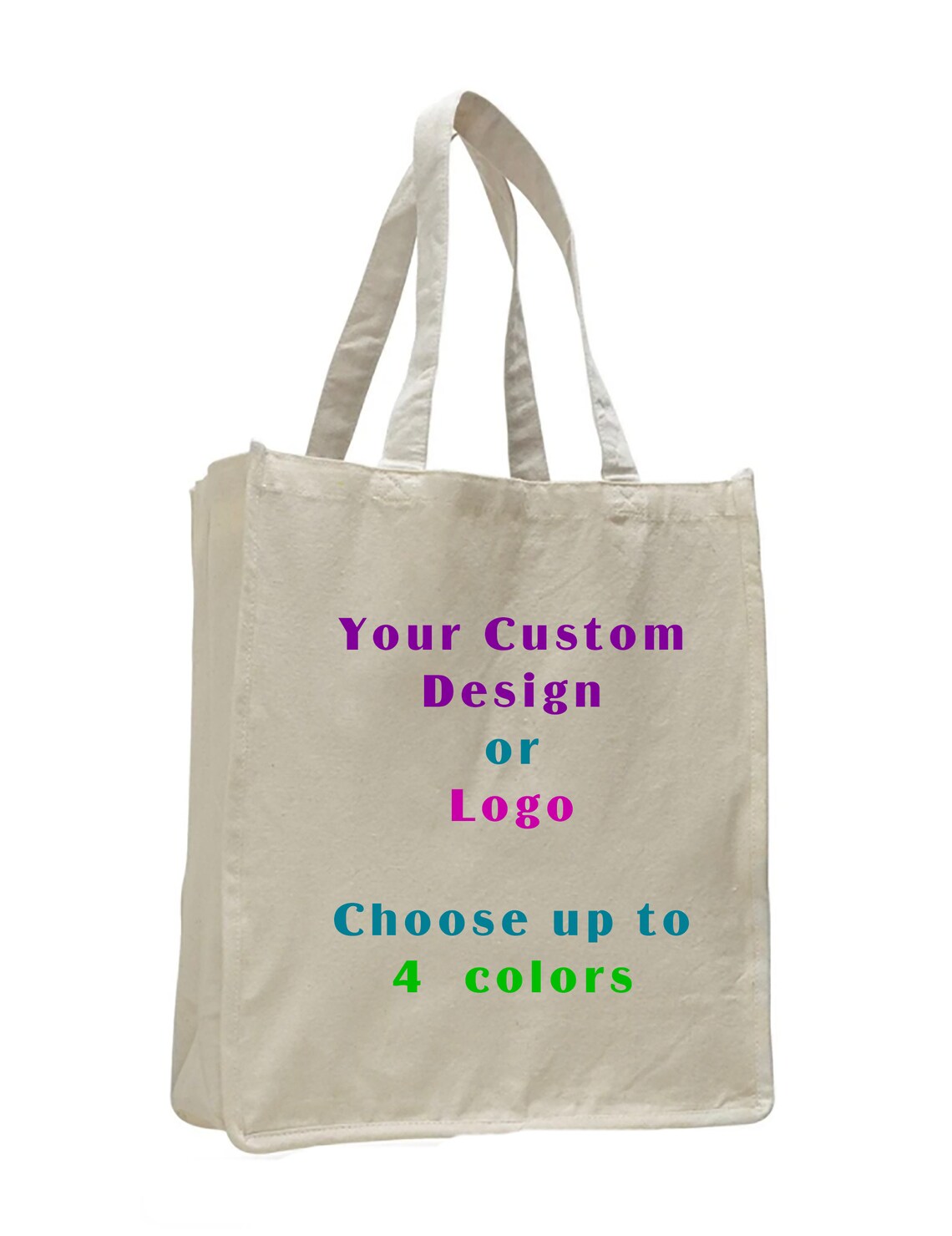 Customized Canvas Grocery Bag Etsy