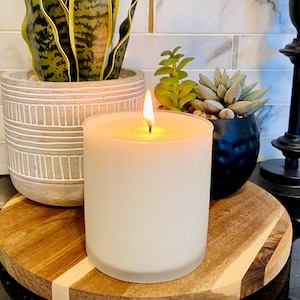 10oz NonToxic Candles in Frosted Glass Jar, Strong Scent Candles, GMO FREE Soy Wax, Luxury Candles, Clean Burning Candles, Candle Lover Gift